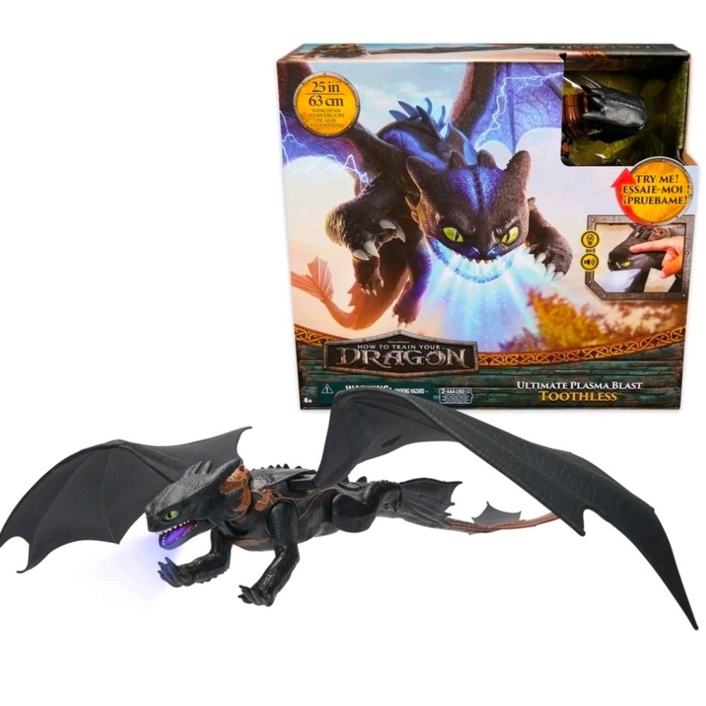 Spin Master How to Train Your Dragon Ultimate Plasma Blast Toothless 25" Figure